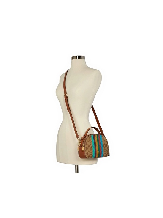 Coach Handbags - Coach Serena Satchel In Signature Canvas with Stripes